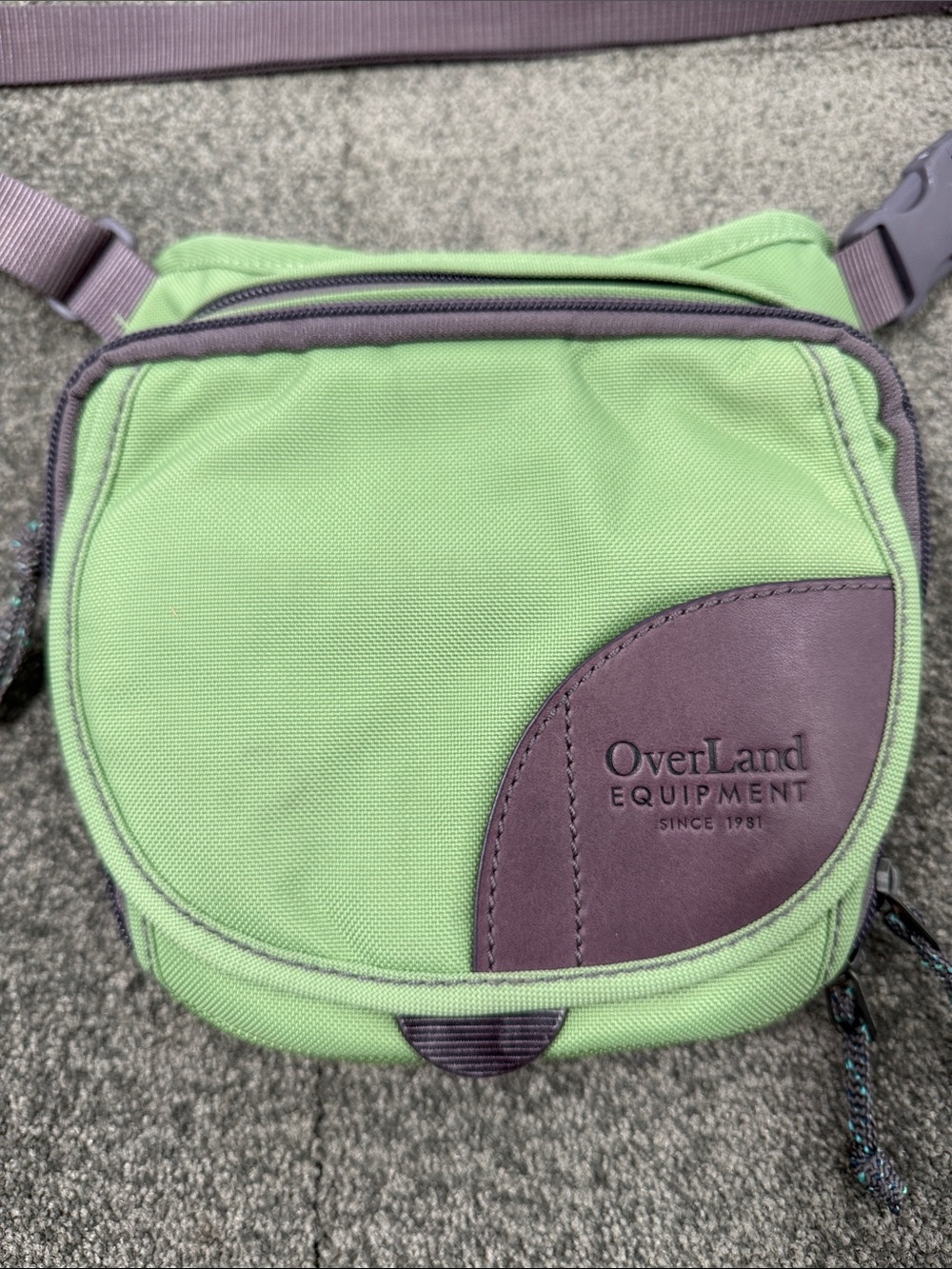Overland Equipment Belt Bag Green Brown Fanny Waist Pack Hiking Camping Travel